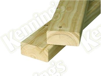 Green - Treated Planed Round Edge Timber (100mm x 50mm)